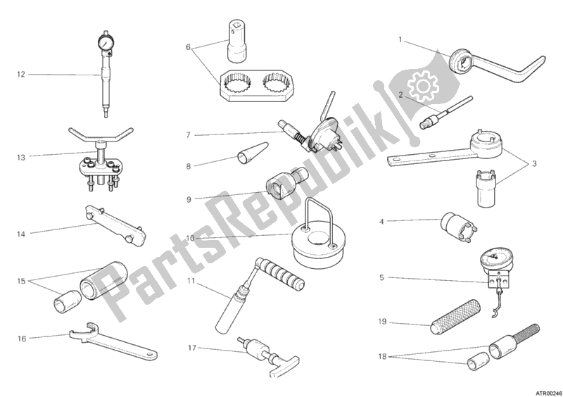 Tutte le parti per il Strumenti Di Servizio Per Officina, Motore Ii del Ducati Superbike 848 EVO USA 2012